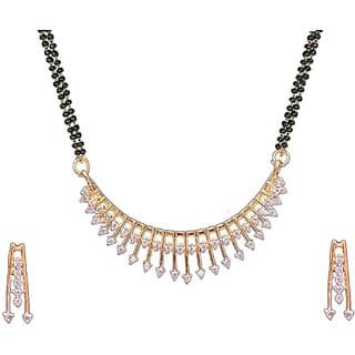 Hetprit Brass Gold Plated Beautiful Mangal Sutra For Women