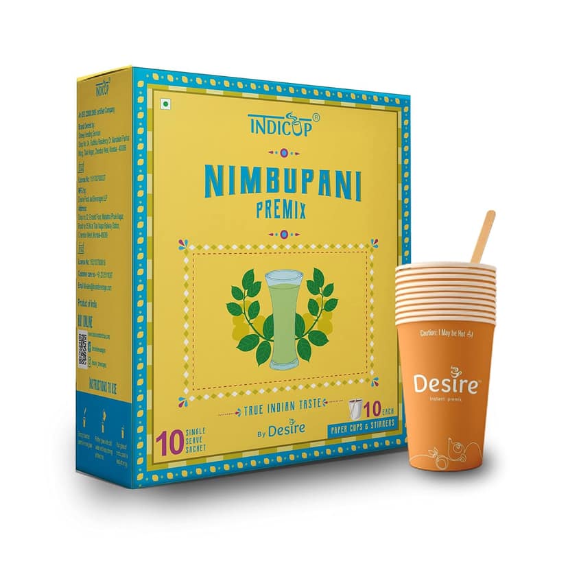 INDICUP Nimbu Pani Instant Premix, 100 gm - 10 Sachets