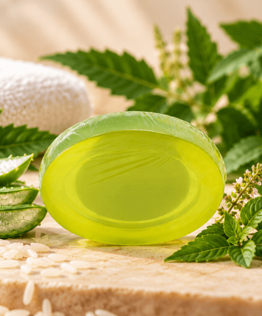 Handmade Rice Sun Tan and Neem Tulsi Soap for Natural Skin Care