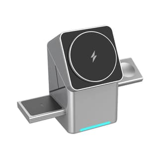 3-in-1 Portable Desktop Wireless Charger Station | Folding Magnetic 15W Charger for Mobile Phones, Smartwatches & Earbuds | Compact & Travel-Friendly Design