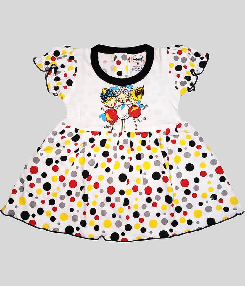 INFANT Pack of 1 Baby Girls Cotton Frock ( Red )