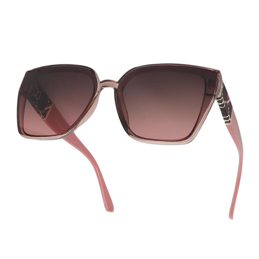 Eyenaks Premium Leather Sunglass For Women | UV400 Protection | Elegant Leather Design | Pack Of 1 (Marron) view 8