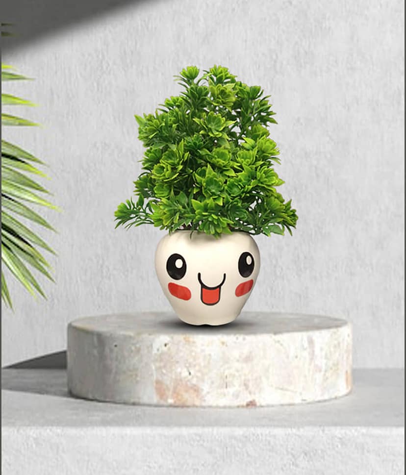 Neki Wild Plant Green Artificial Plants Bunch Plastic - Pack of 3 view 2