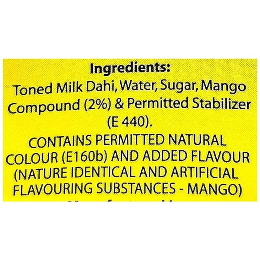Amul Lassi - Mango, Source Of Calcium & Protein, 200 Ml Pet view 3