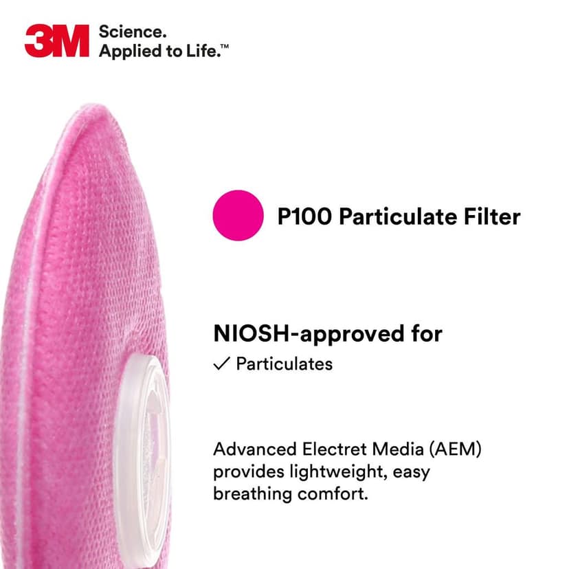 3M 2091 P100 Particulate Filter, 4 Pieces 2 pairs view 4