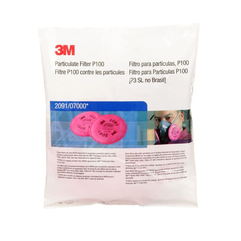 3M 2091 P100 Particulate Filter, 4 Pieces 2 pairs view 7
