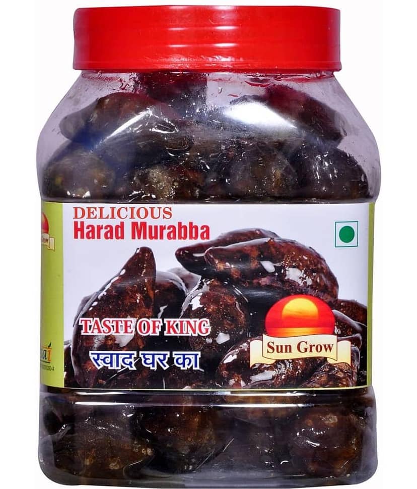 Sun Grow Home Made Delicious Handmade Organic Black Harad Murabba (Digestive Pack) Pickle 1 kg