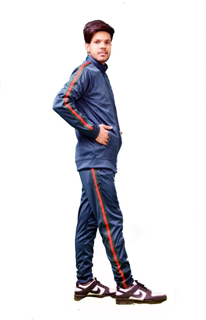 NVA Men's Gym, Yoga, Sports, Running Active Wear Regular Fit Color Block Tracksuit Set With Zipper Pockets view 2