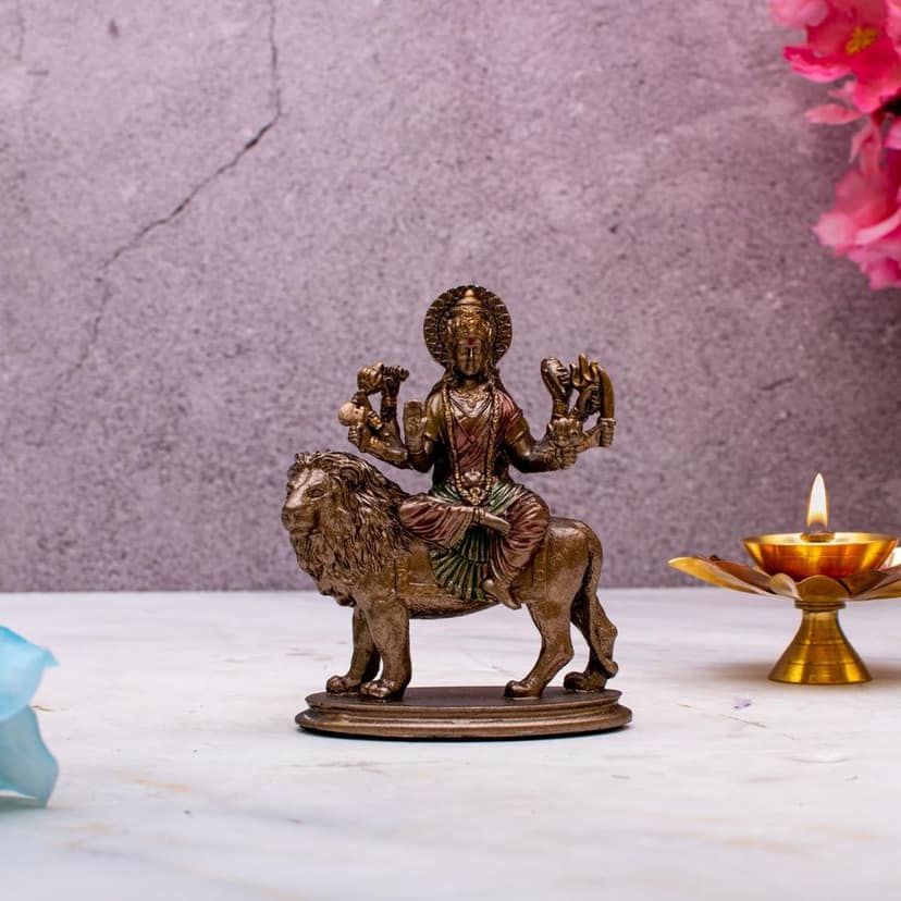 Craftlayout Resin Durga Idol 3.5 Inch
