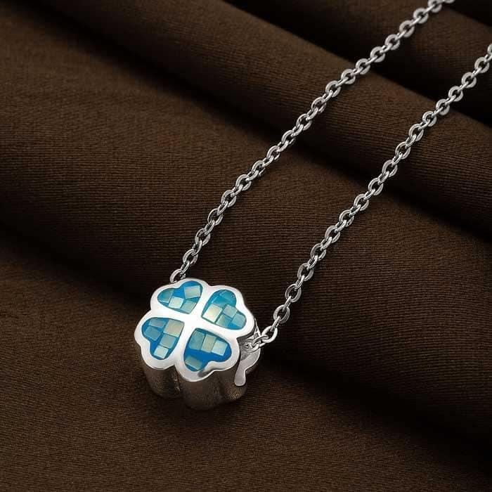 Silver Aqua Bliss Pendant with Chain view 3