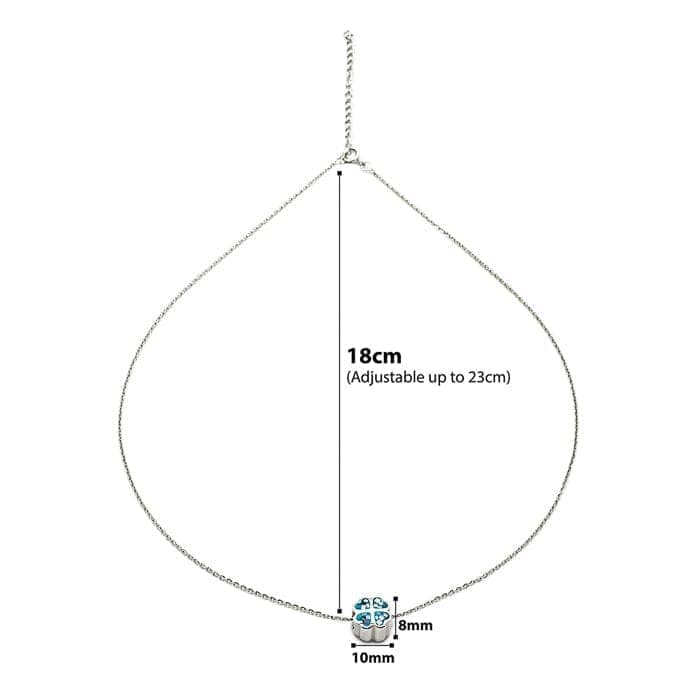 Silver Aqua Bliss Pendant with Chain view 4