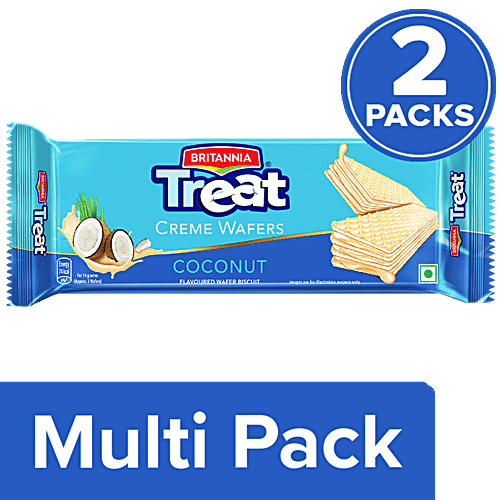 Britannia Treat Treat Wafers Coconut, 55 g (Pack of 2)