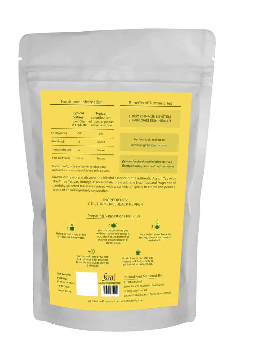 The Three Tattvas Turmeric Tea, 100 gm view 2