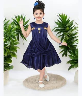 Mullick the designer Polyester Frock For Girls ( Pack of 1 , Pink )
