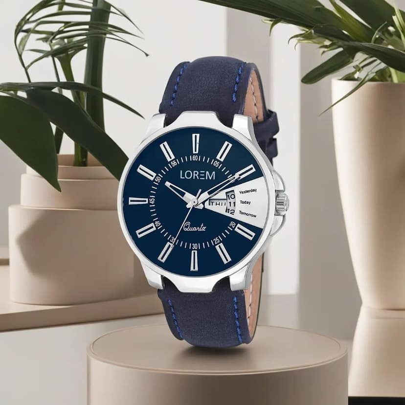 LOREM Blue Day Date Analog Watch for Men LR23-UF view 2
