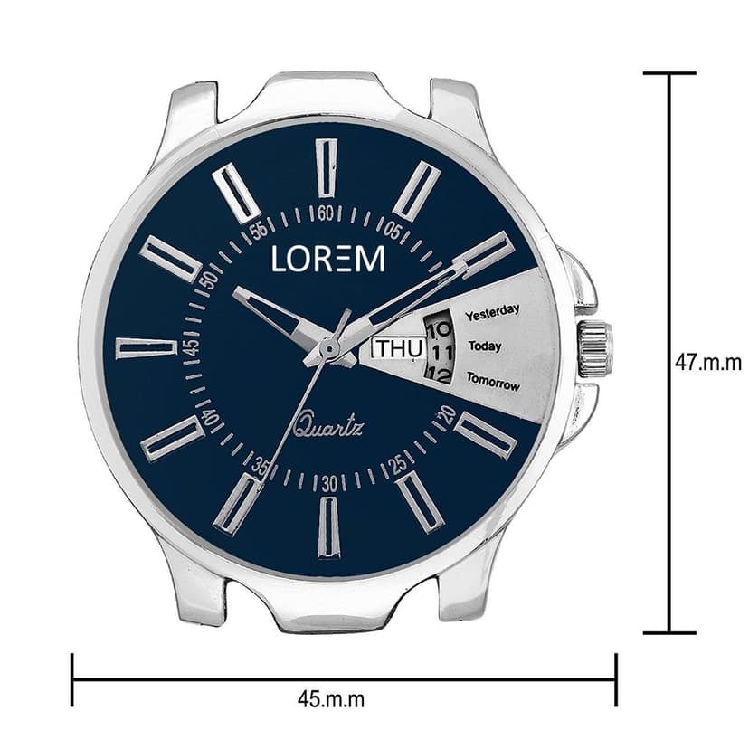 LOREM Blue Day Date Analog Watch for Men LR23-UF view 5