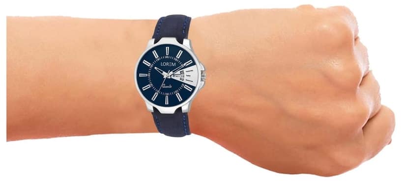 LOREM Blue Day Date Analog Watch for Men LR23-UF view 6