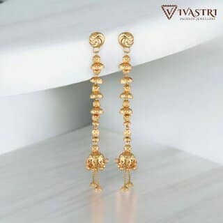 Vivastri Shimmering Bejeweled Changeable drop Earring for Women and Girls [VIVA2655ERG]