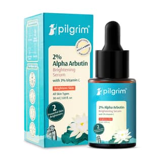 PILGRIM Korean 2% Alpha Arbutin & 3% Vitamin C Brightening Face Serum for glowing skin| Alpha arbutin face serum|All skin types | Men & Women| Korean Skin Care| Vegan & Cruelty-free | 30ml PILGRIM Korean 2% Alpha Arbutin & 3% Vitamin C Brightening Face S
