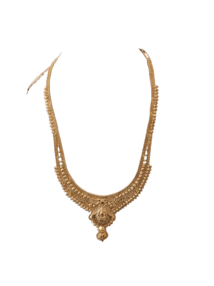 One gram Gold Traditional Indian Necklace with Pendant for Women view 3
