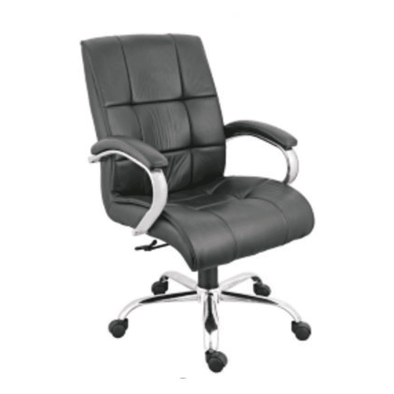 Next to Boss - Leatherette Revolving Chair With Cushioned Handle & Metal Base (CS-L17-MB)