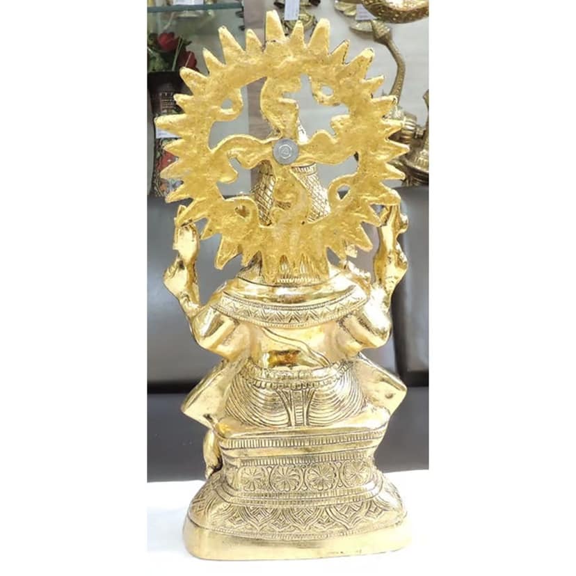Aluminium Showpiece Kamal Ganesh, Height : 14 Inch (ASMAS511 G) view 3