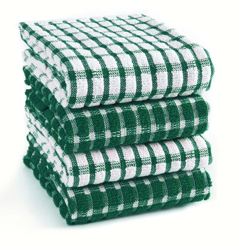 Furnofy Cotton 340 GSM Hand Towel Set Green (Pack Of 4)