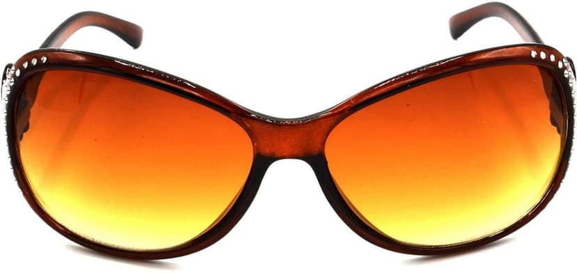 Hrinkar Unisex Round Sunglasses Silver & Golden Frame, Brown Lens (Medium) - Pack of 2 view 2