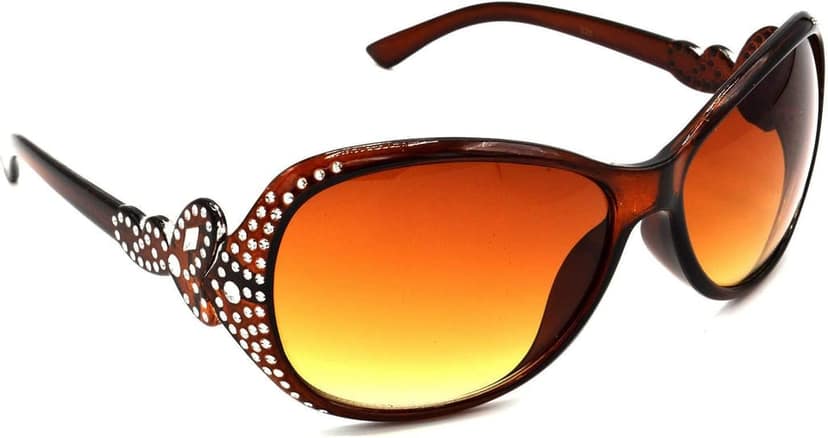 Hrinkar Unisex Round Sunglasses Silver & Golden Frame, Brown Lens (Medium) - Pack of 2 view 6