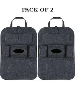 sakimo Luxury Car Seat Back Organizer | Multipurpose Car Storage Back Organizer (Pack Of 2)