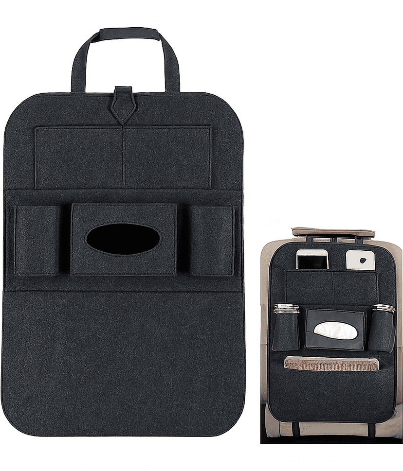sakimo Luxury Car Seat Back Organizer | Multipurpose Car Storage Back Organizer (Pack Of 2) view 2