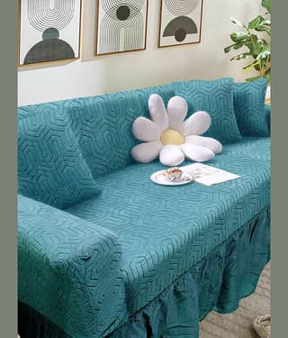 Cortina 3 Seater Polyester Sofa Cover ( Pack of 1 )