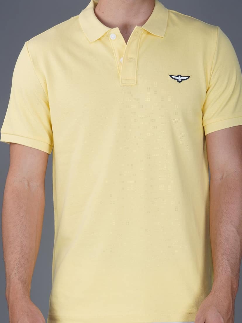 Solid Polo Shirt - PALE BANANA view 6