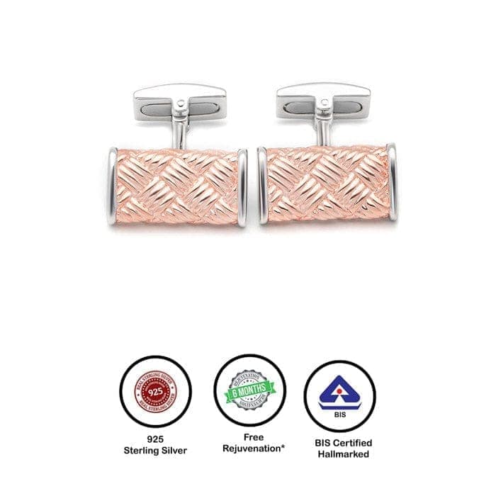 18k Rose Gold Plated Silver Classic Boulevard Limited Edition Cufflinks view 6