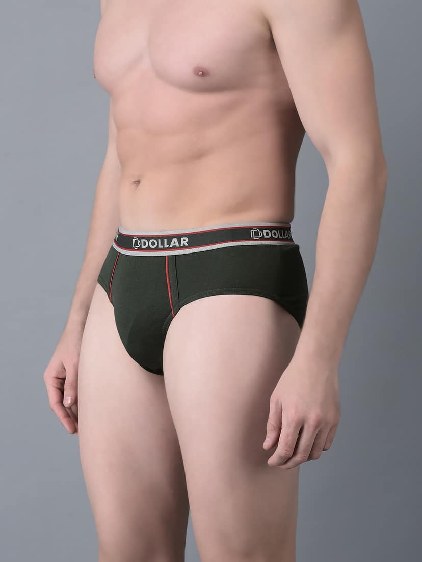 Men's Assorted Pack of 3 Combed Cotton Solid Brief With Anti-Microbial Odour Control view 2