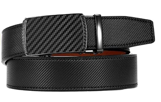 Contacts Genuine Leather Belt for Men with Autolock Buckle view 2