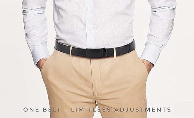 Contacts Genuine Leather Belt for Men with Autolock Buckle view 7