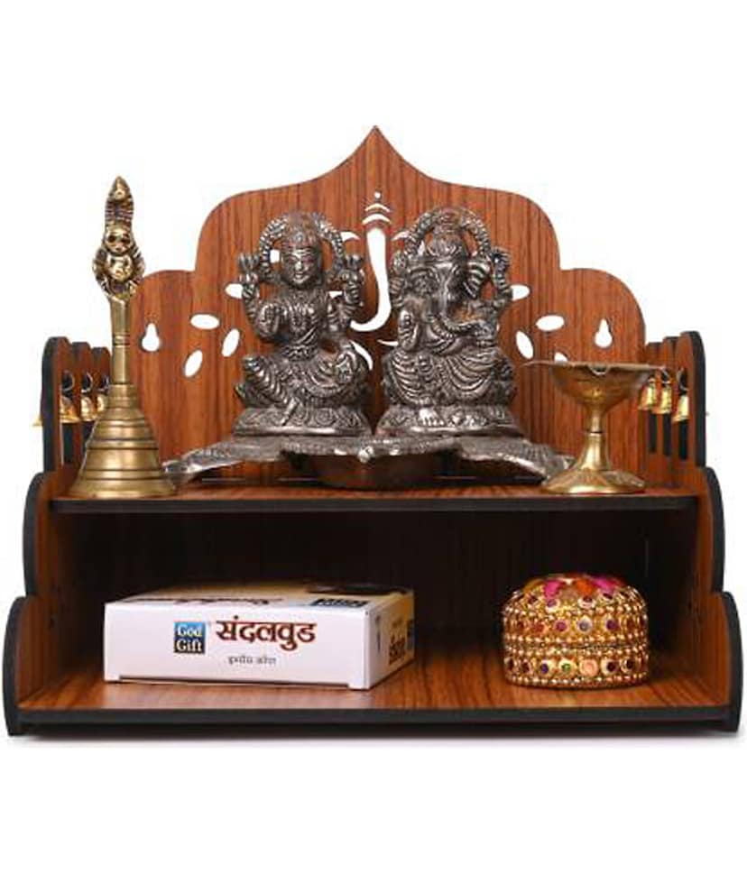 Arpita Crafts Brown Wood Hanging Mandir
