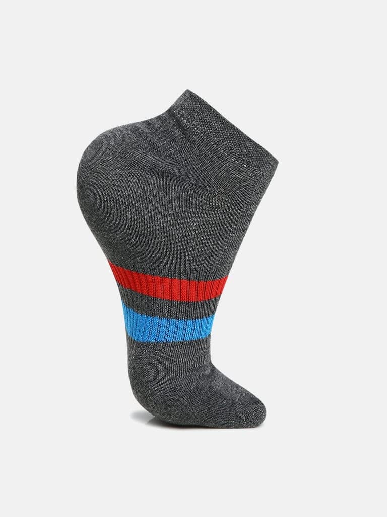 Kolor Fusion Men & Women Striped Low Cut Cotton Ankle Length Sneaker Socks (Pack Of 5) view 5