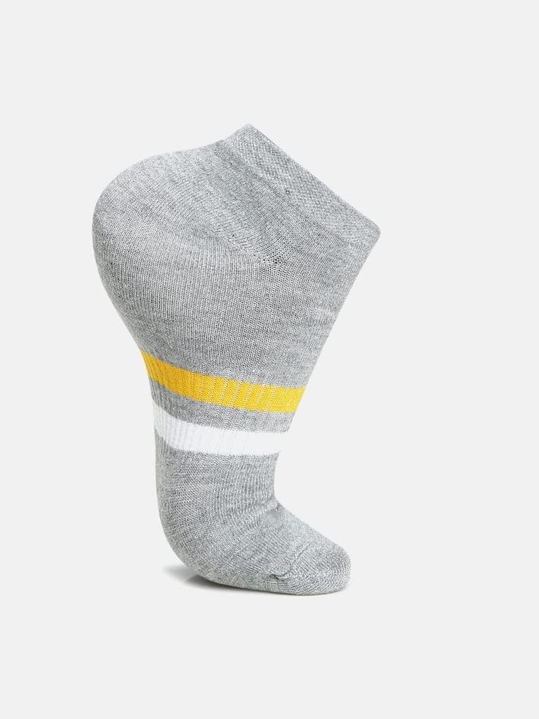 Kolor Fusion Men & Women Striped Low Cut Cotton Ankle Length Sneaker Socks (Pack Of 5) view 6