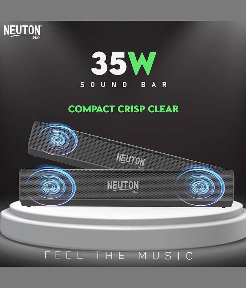 NEUTON PRO MUSIC BAR 35 W Bluetooth Speaker Bluetooth v5.0 with USB,SD card Slot Playback Time 6 hrs Black