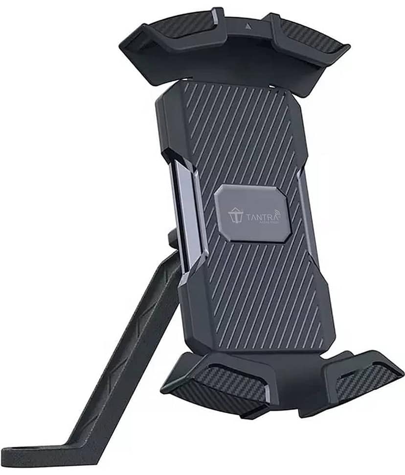 TANTRA S1B Rear Mirror Mobile Holder for Bikes One Touch Technology Bike Mobile Holder for Maps and GPS Navigation, 360° Rotation, Anti Shake Mobile Stand for Bike Accessories, Bi Cycle Accessories