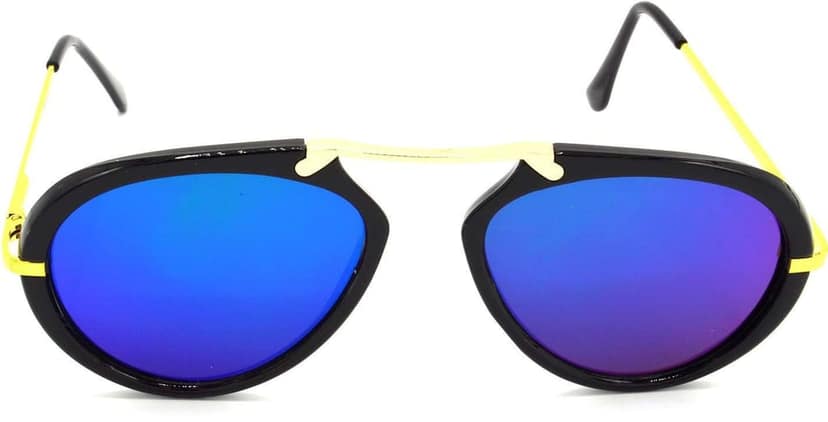 HRINKAR Unisex Wrap-around Sunglasses Golden & Brown Frame, Pink & Brown Lens (Medium) - Pack of 2 view 2