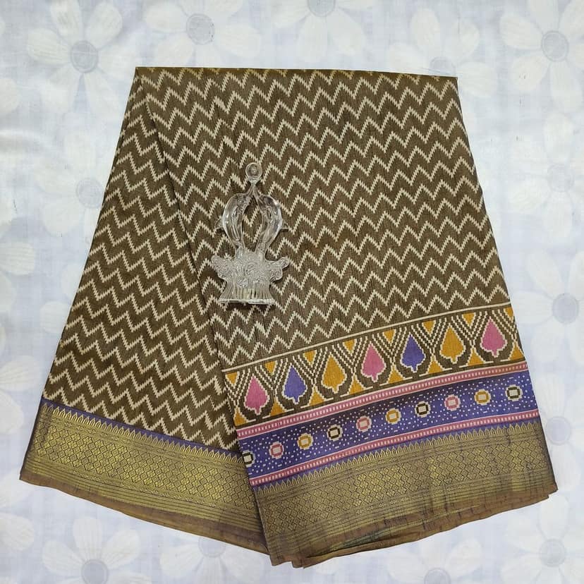 Poochampally Saree With Blouse view 3