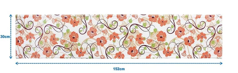 Airwill, Cotton Floral Pattern Table Runner 30x152cm (Orange) - Pack of 1 view 2