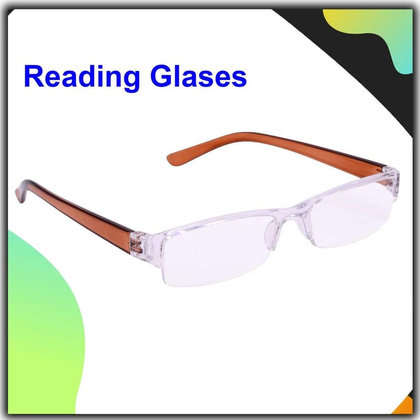 Hrinkar Rectangle Full Rim Portable +1.00 Reading Glasses For Men And Women (Blue Frame, +1.00, Near Vision) - HRD05 view 8