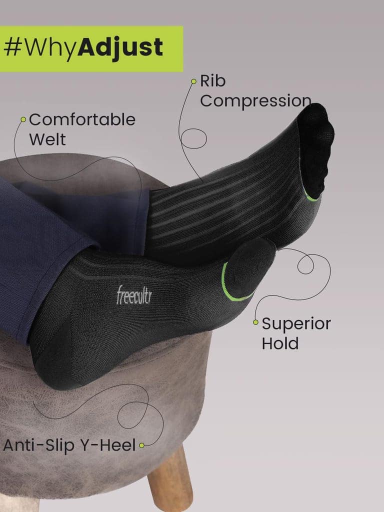Freecultr Ankle Socks | Breathable Bamboo Fibre | Odour Resistant | Thermo Regulated | Moisture Wicking | Anti-Slip Y-Heel | Soft & Comfortable Fuzz Peach, Dark Grey, Black view 2