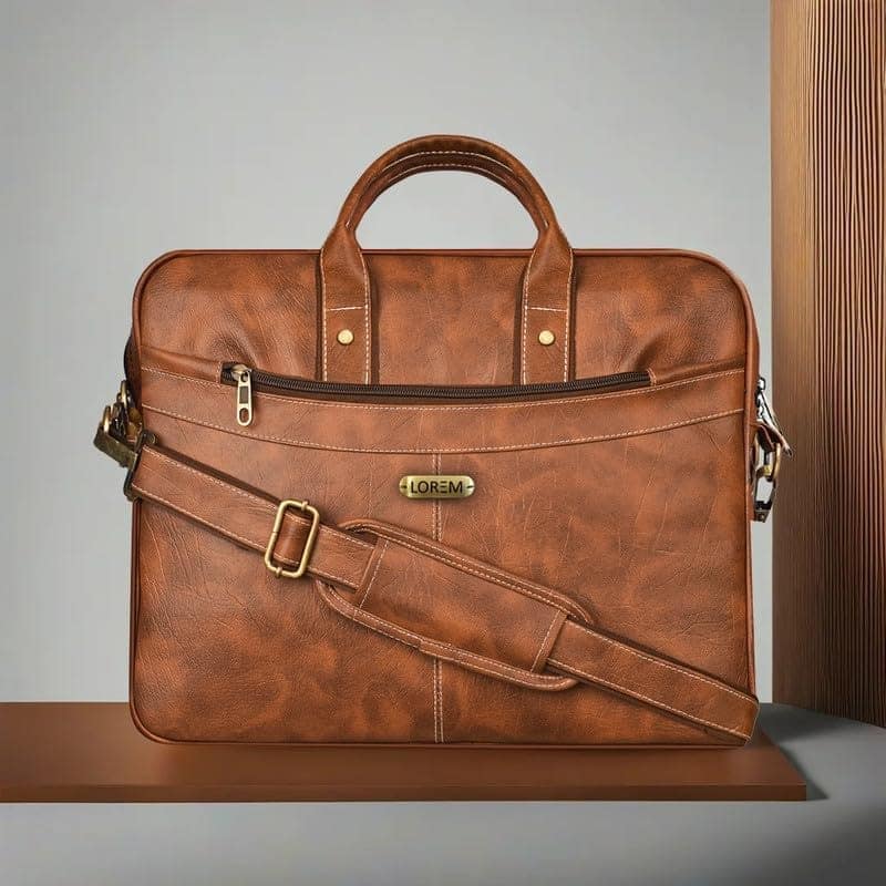 LOREM 10L Faux Leather Messenger Bag For Men & Women-UF view 2