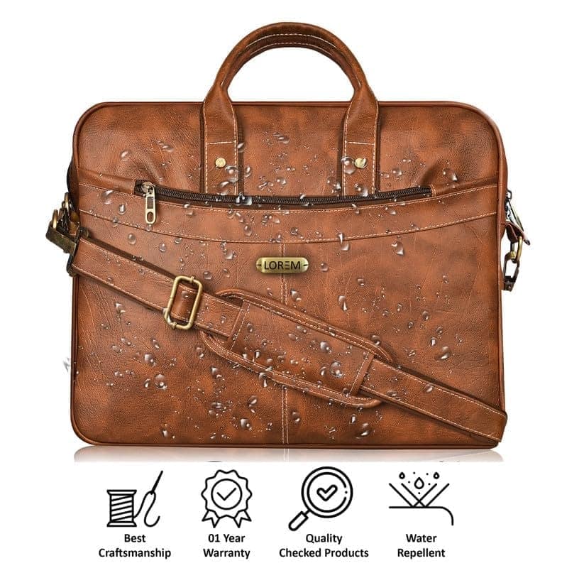 LOREM 10L Faux Leather Messenger Bag For Men & Women-UF view 6