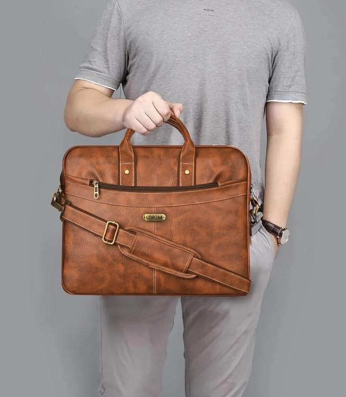 LOREM 10L Faux Leather Messenger Bag For Men & Women-UF view 8